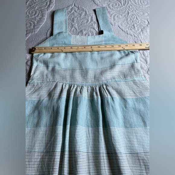#Patagonia” hemp Stripe Maxi Dress button Back white and blue size xs - Picture 3 of 8